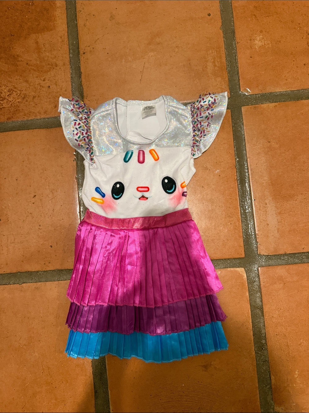 Dreamworks Gabby’s Dollhouse Cakey Cat Sprinkle Unicorn Costume Dress